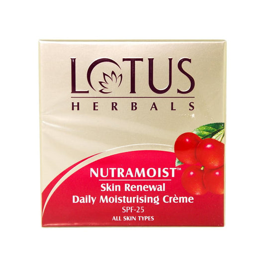 Lotus Herbals Nutramoist Skin Renewal Daily Moisturizing Cream SPF25 White 50g