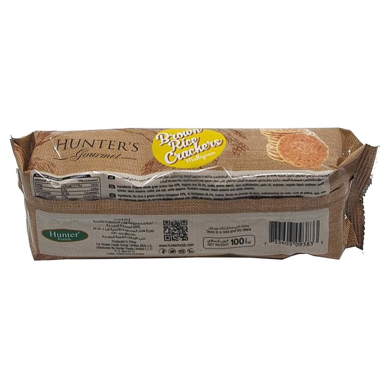 Hunter&#39;s&nbsp;Gourmet Brown Rice Crackers Multigrain 100g