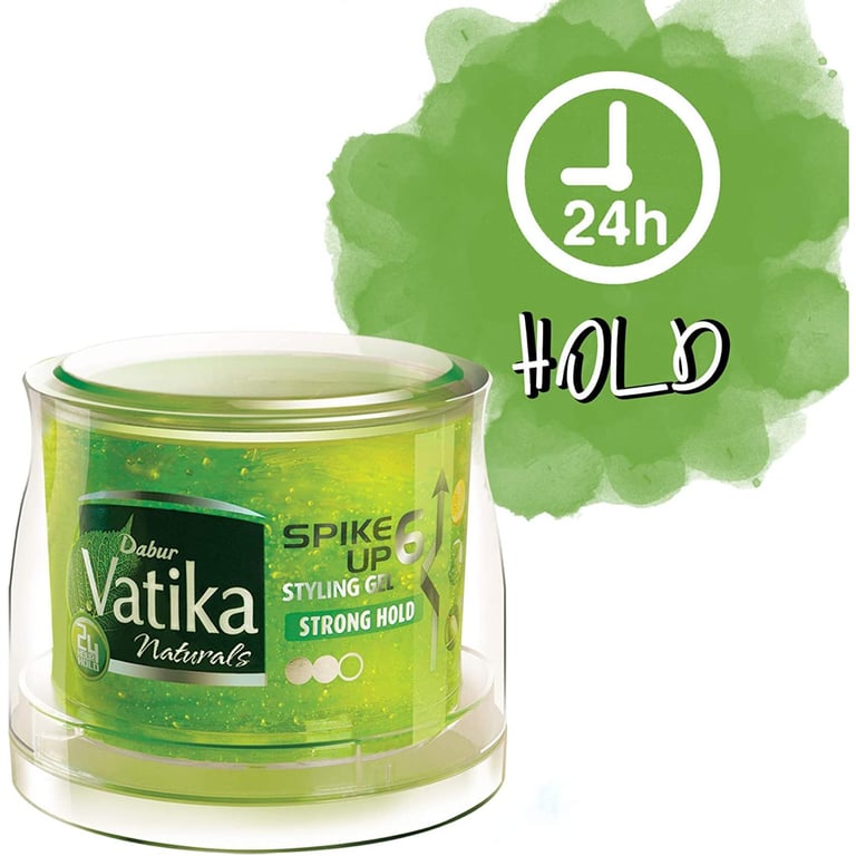 Dabur Vatika Naturals Strong Hold Spike Up Styling Hair Gel Green 250ml