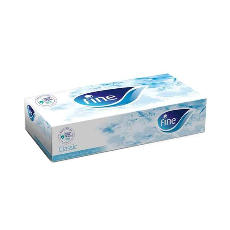 Fine Classic Sterilized Facial Tissues 2 Ply 100 Sheets 1 PCS