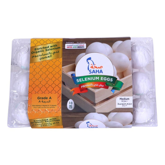 Saha Selenium White Eggs Medium 15 PCS