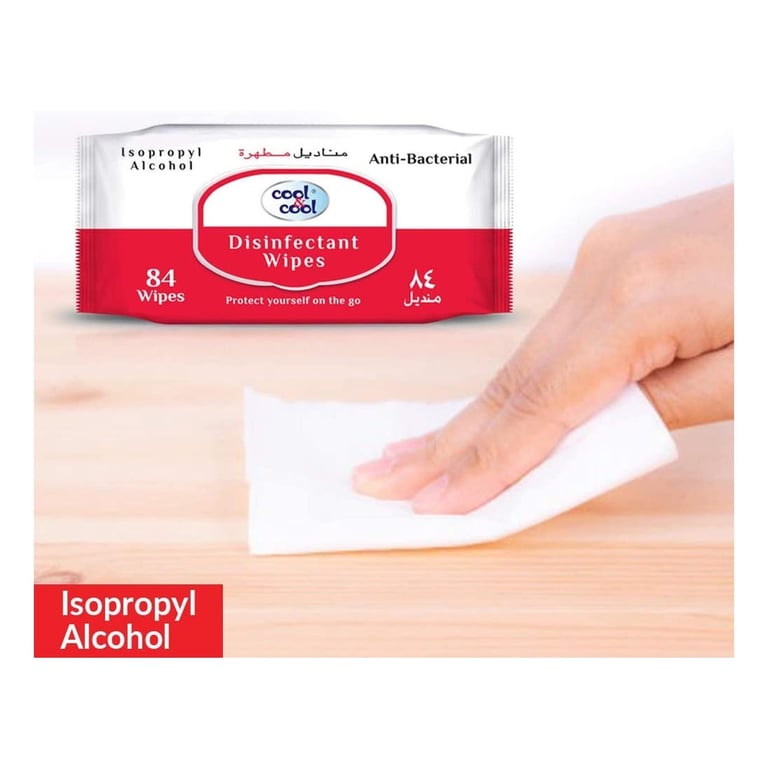 Cool &amp; Cool Anti Bacterial Disinfectant 84 Wipes