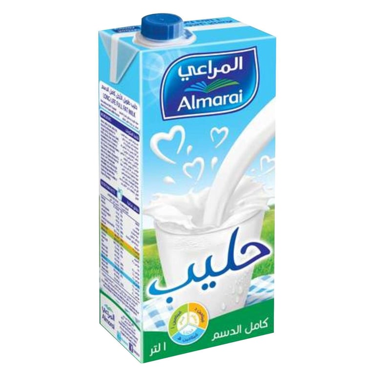 Almarai UHT Milk Full Fat Vit Milk 1L