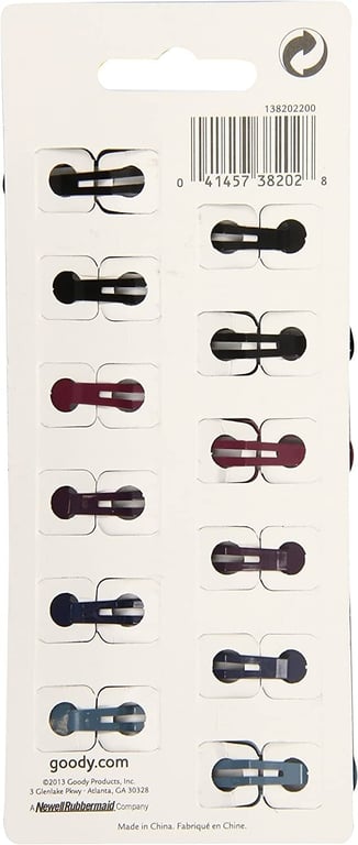 Goody Women&#39;s Classics Painted Contour Clips, 12 Count