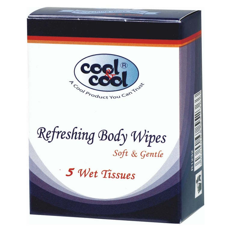 Cool &amp; Cool Soft And Gentle Refreshing Body 5 Wipes