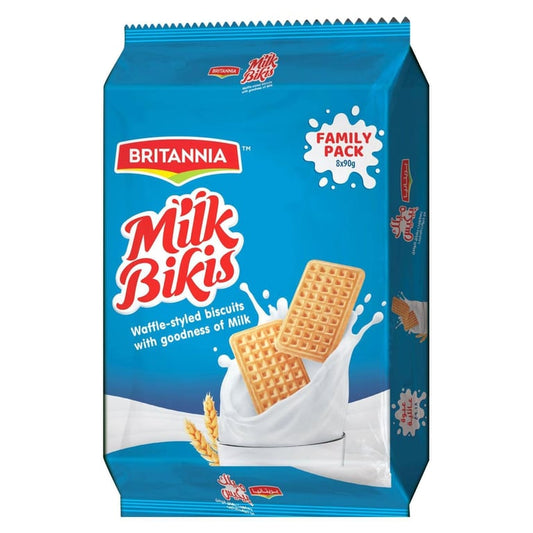 Britannia Milk Bikis Biscuits 90g Pack of 8