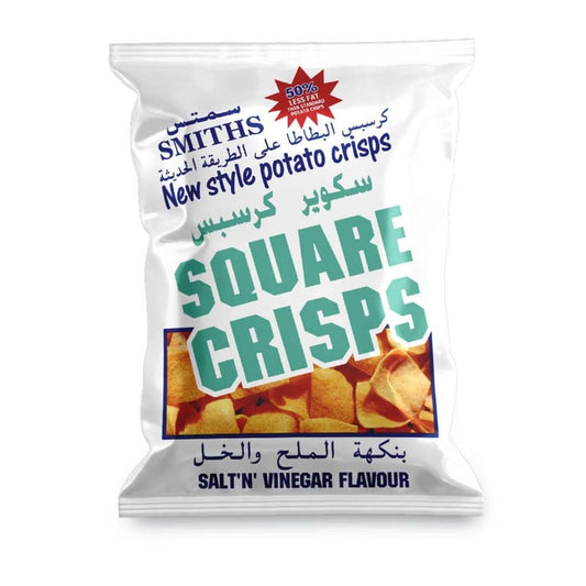 Smiths Square Crisps Salt N Vinegar Flavour 25g