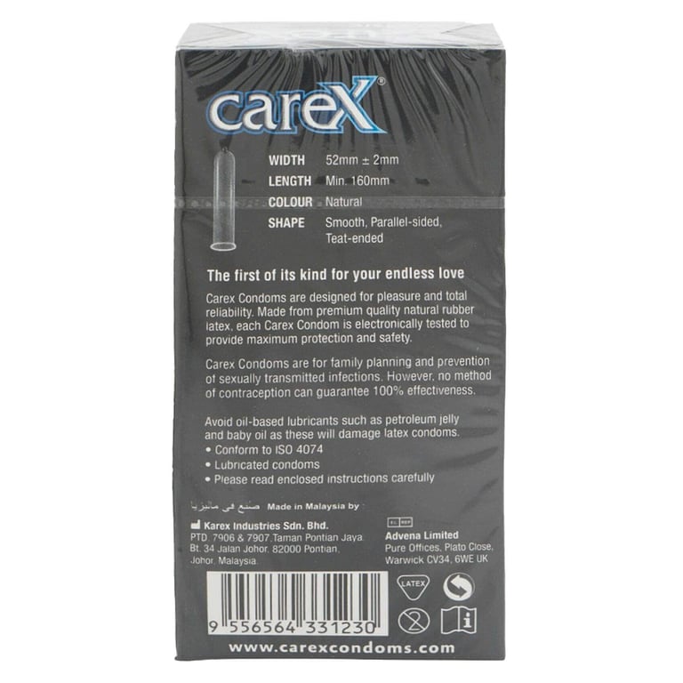 Carex Classic Condoms Clear 12 PCS