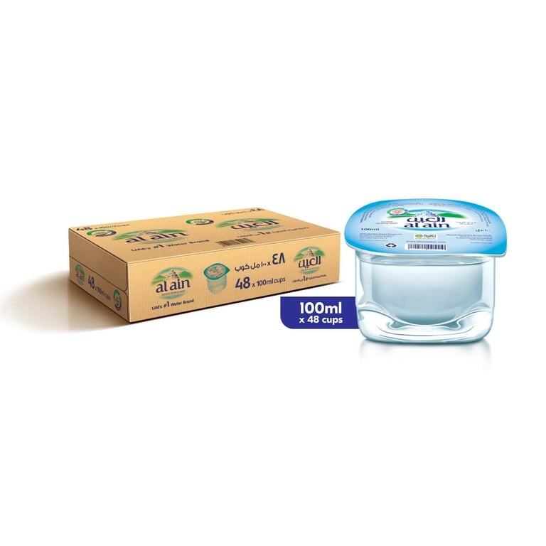 Al Ain Drinking Water Cups 100ml Pack of 48