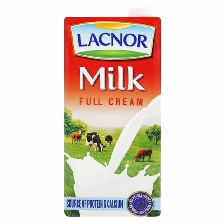 Lacnor Full Cream Milk 1L Pack of 4