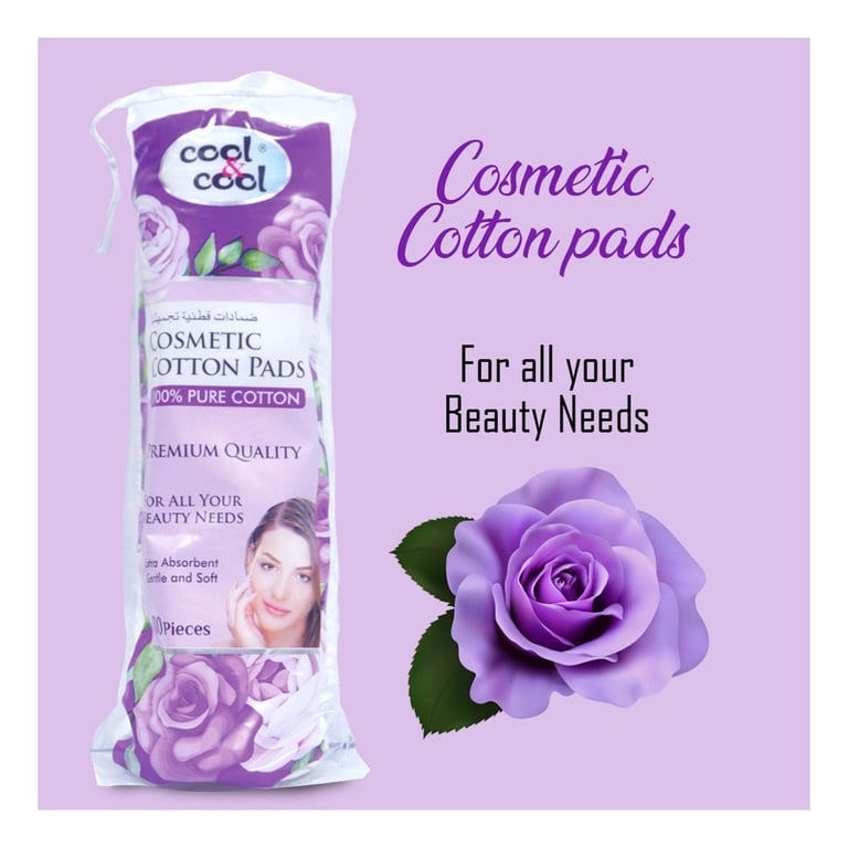 Cool &amp; Cool Cosmetic Cotton 80 Pads White