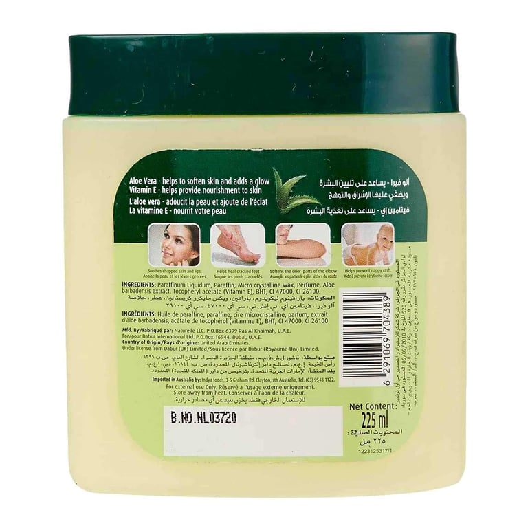 Dabur Herbolene Aloe Petroleum Jelly Green 225ml