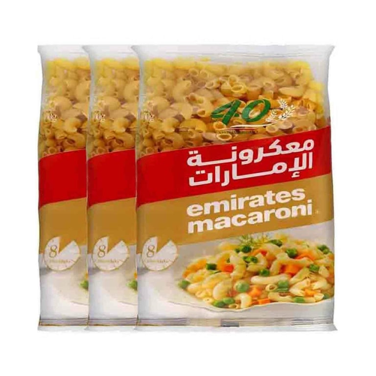 Emirates Macaroni Pasta 400g Pack of 3