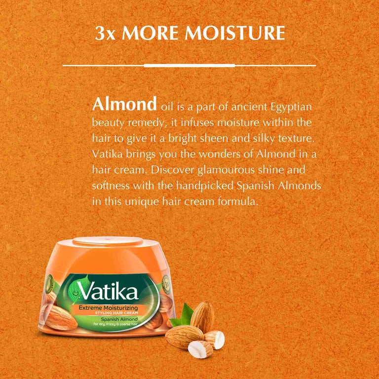 Dabur Vatika Naturals Extreme Moisturizing Styling Hair Cream Green 140ml