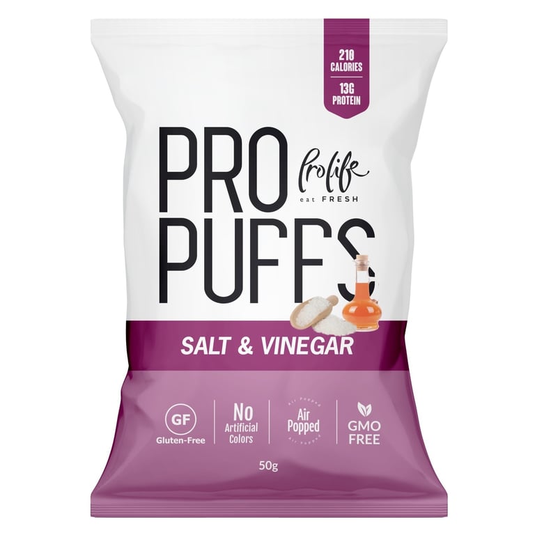 Prolife Pro Puffs Salt And Vinegar 50g