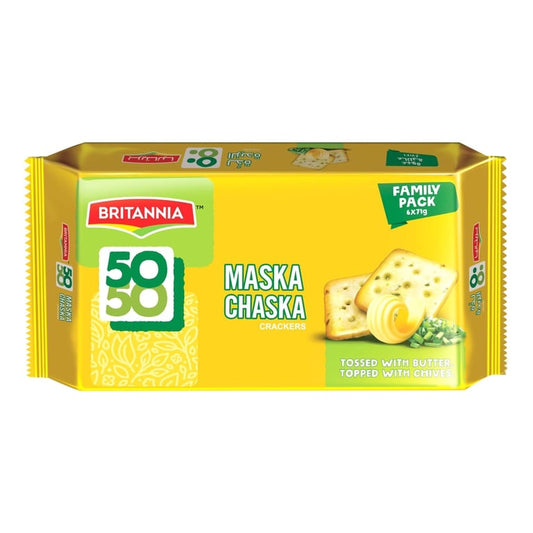 Britannia 50-50 Maska Chaska Crackers 71g Pack of 6