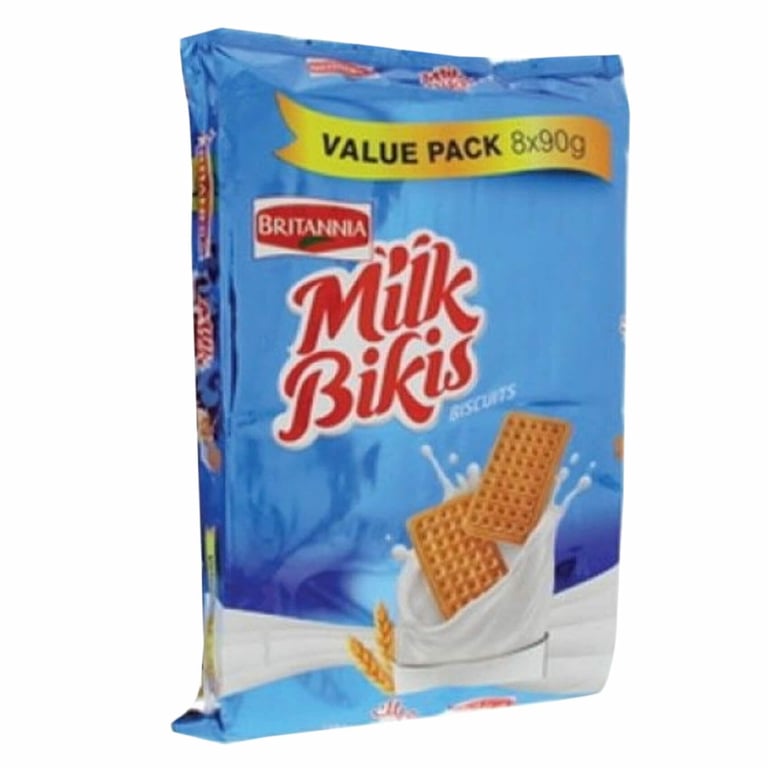 Britannia Milk Bikis Biscuits 90g Pack of 8