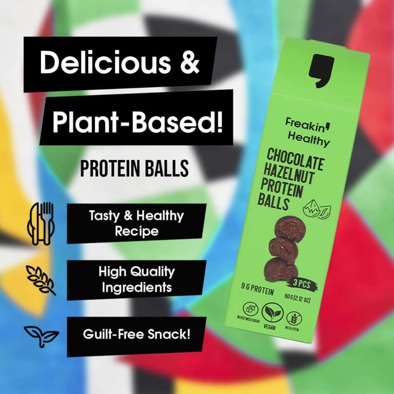 Freakin Healthy Choco Hazelnut Protein Balls 60g