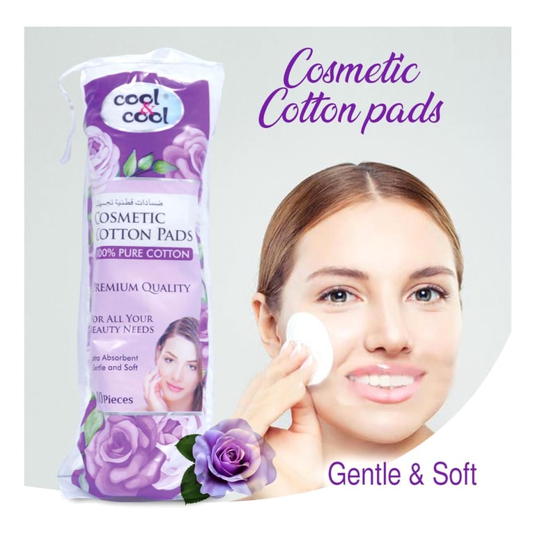 Cool &amp; Cool Cosmetic Cotton 80 Pads White