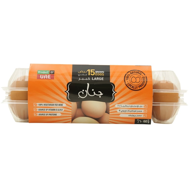 Jenan Large Brown Eggs 15 PCS