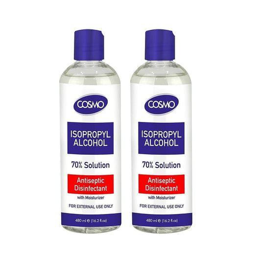 Cosmo Isopropyl Alcohol, 70% Solution Liquid - 480ml, Pack Of 2