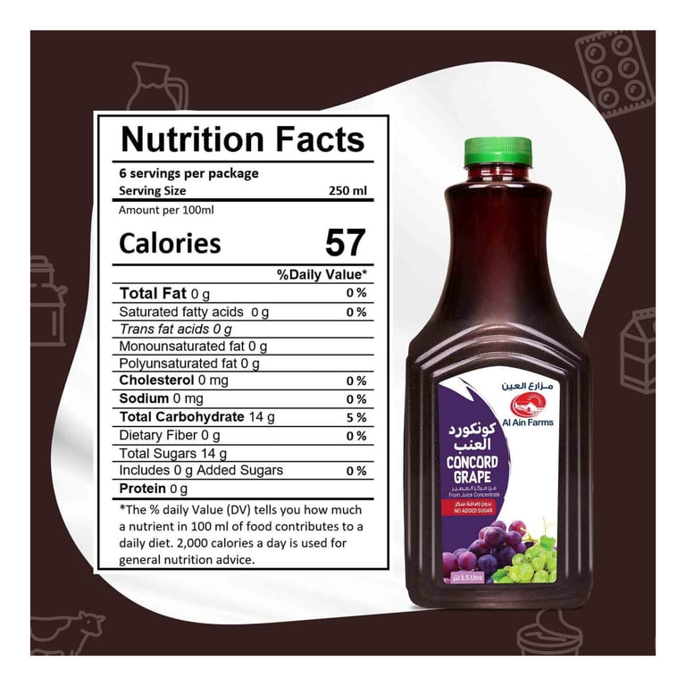 Al Ain Farms Concord Grape Nectar Juice 1.5L