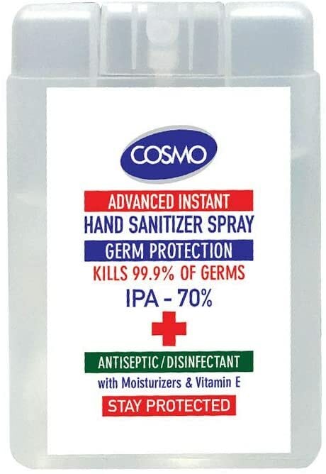 Cosmo Advanced Instant Hand Sanitizer Spray - 15ml, Pack Of 24