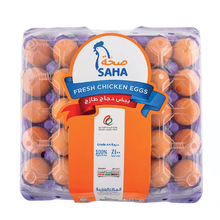 Saha Medium White/Brown Eggs 30 PCS