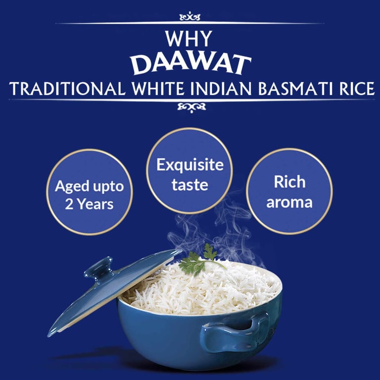 Daawat Traditional White Indian Basmati Rice 1kg