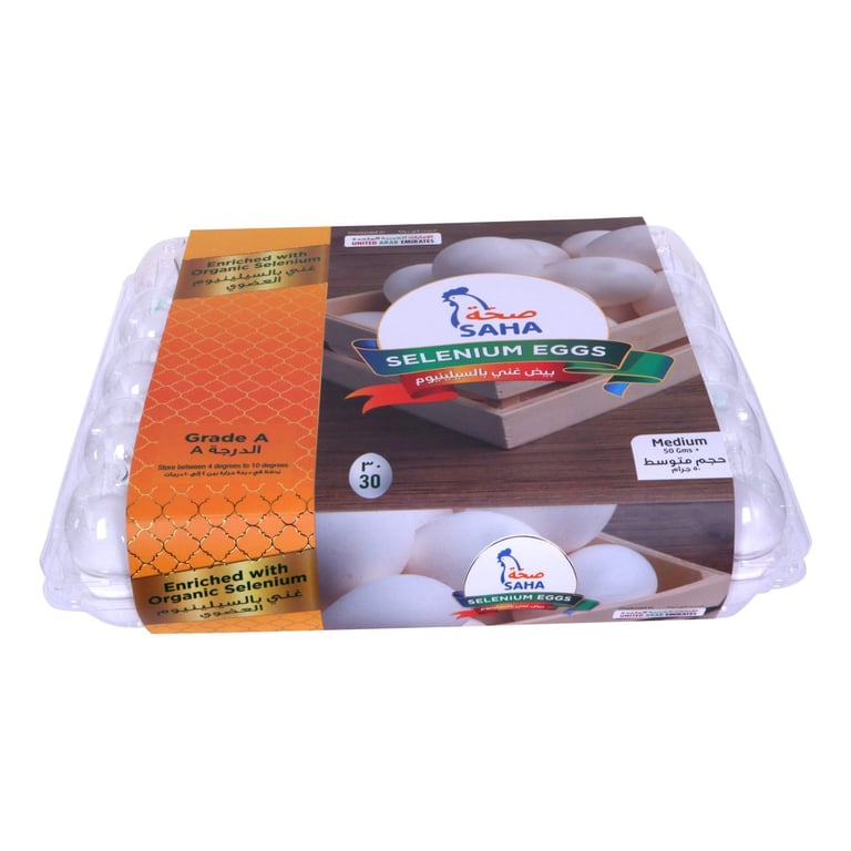 Saha Selenium White Eggs Medium 30 PCS