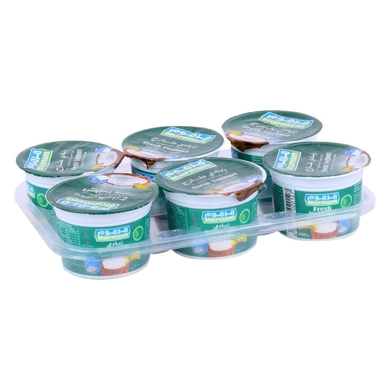 Marmum Full Fat Plain Yoghurt 100ml Pack of 6