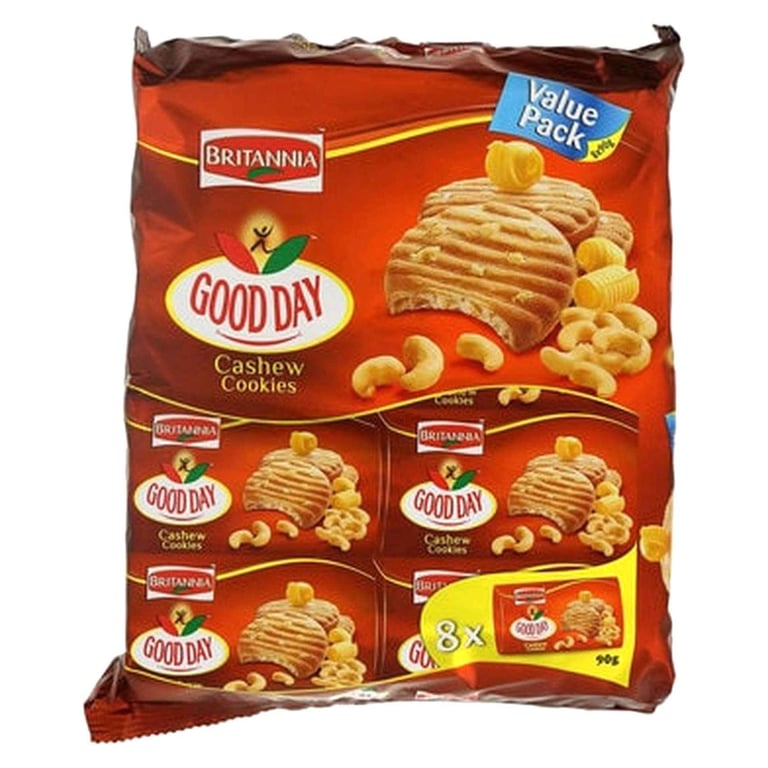 Britannia Good Day Cashew Cookies 90g Pack of 8