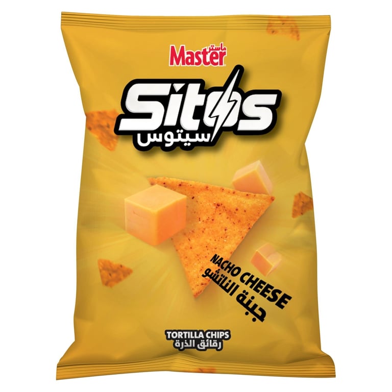 Master Sitos Nacho Cheese Flavoured Tortilla Chips 150g