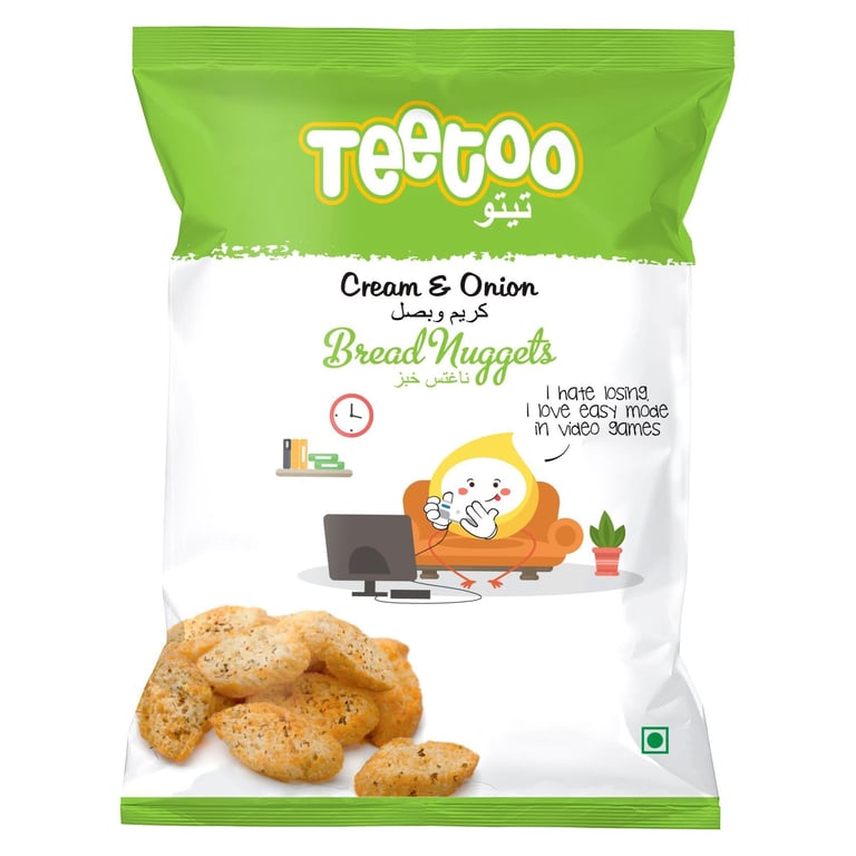 Teetoo Bread Nuggets Cream And Onion 23g