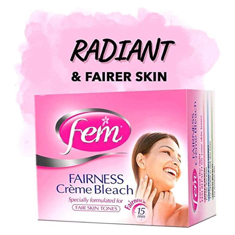 Fem Apple And Peach Fairness Cream Bleach Pink 50g