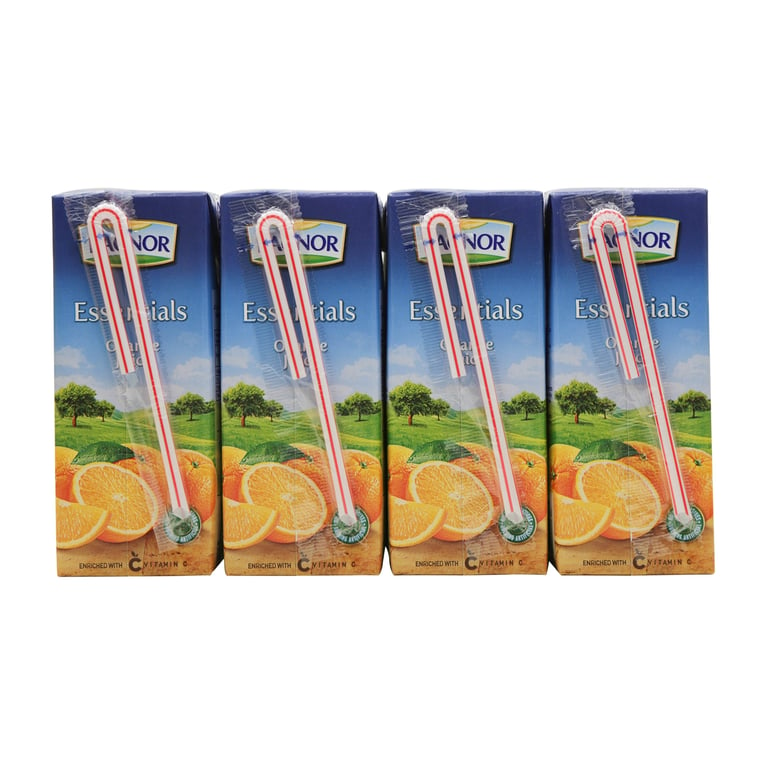 Lacnor Essentials Orange Juice 180ml Pack of 8