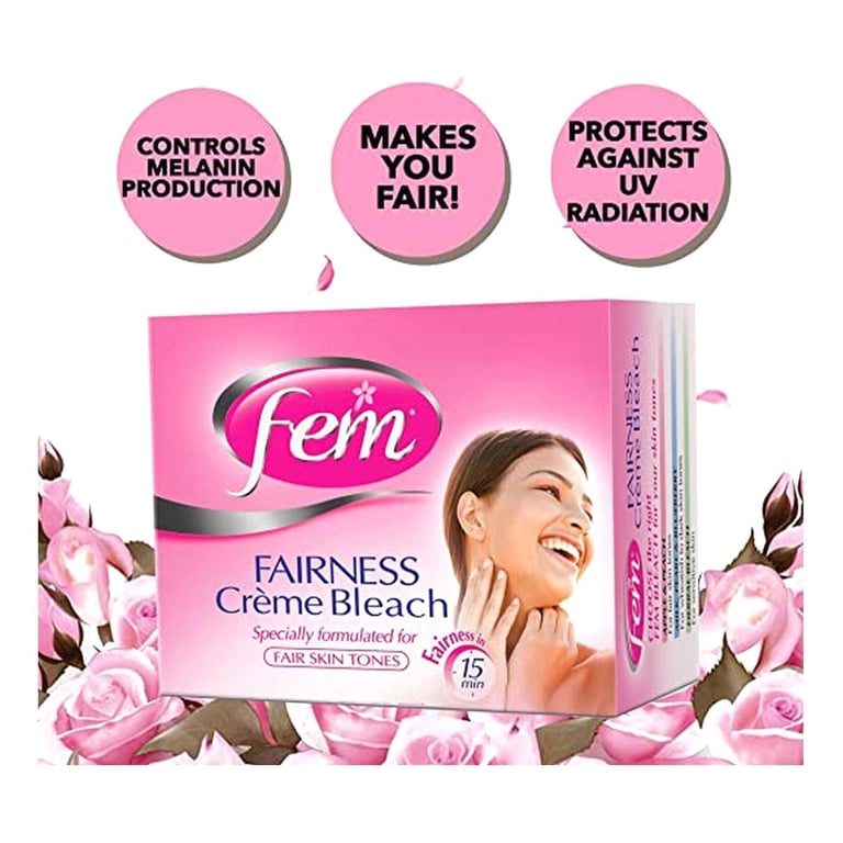 Fem Apple And Peach Fairness Cream Bleach Pink 50g