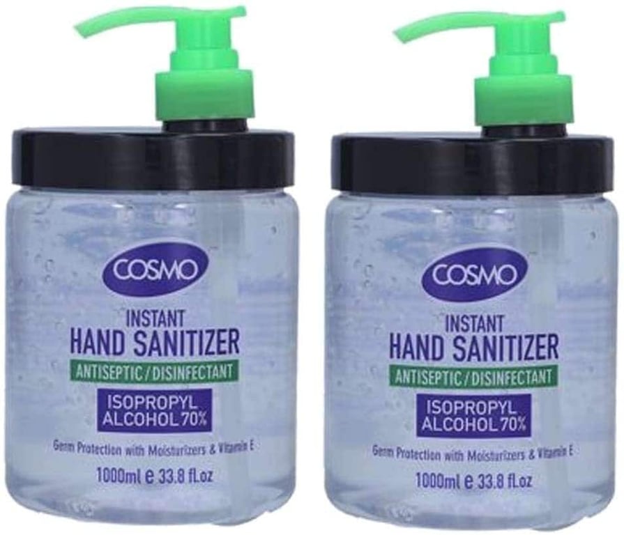 BEST SELLING Hand Sanitizer 1000ml Antiseptic/Disenfectant Isopropyl Alcohol 70% (Cosmo 2 PCS))