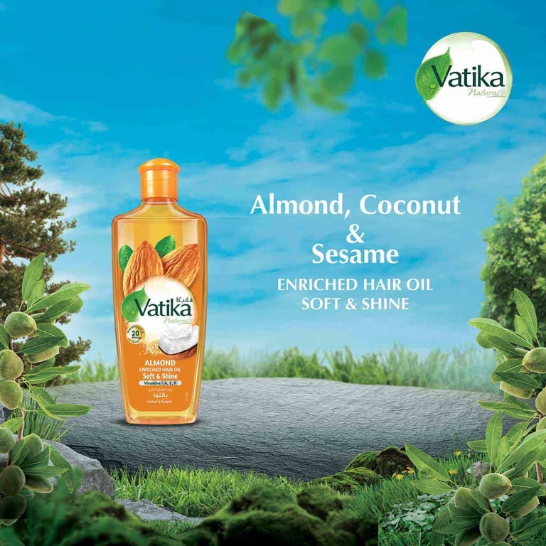 Vatika Naturals Almond Enriched Hair Oil Soft &amp; Shine 300ml