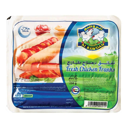 Al Rawdah Fresh Chilled Chicken Franks 250g