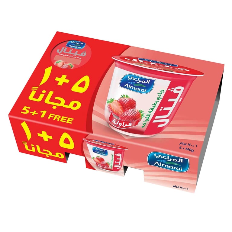 Almarai Strawberry Yoghurt 140g Pack of 6