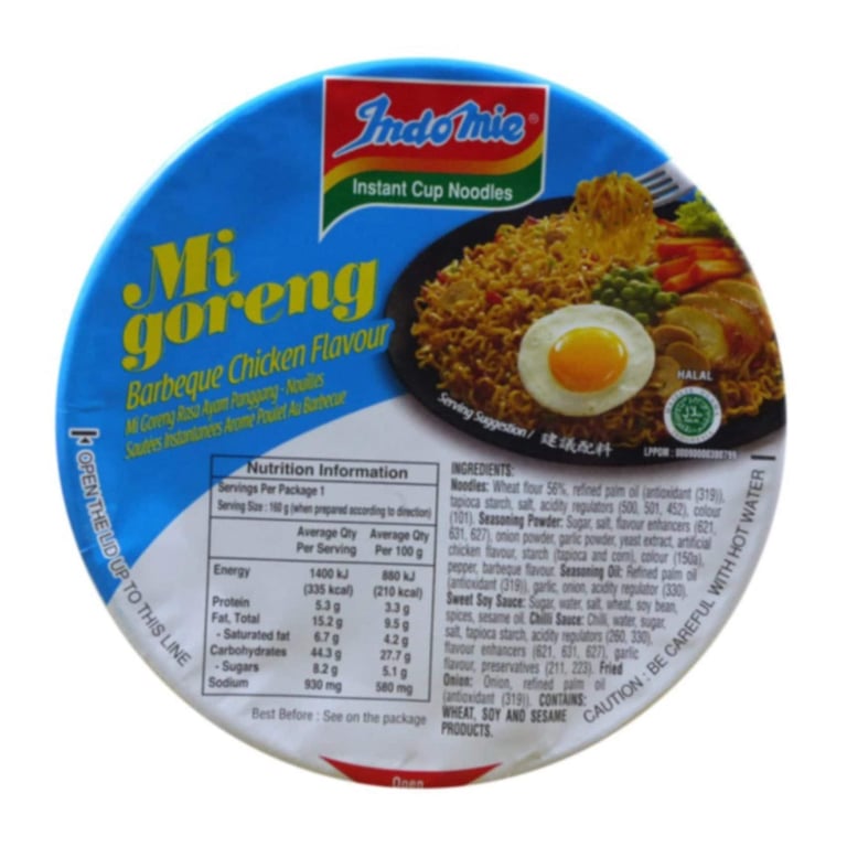 Indomie Barbeque Cup Fried Noodles 75g