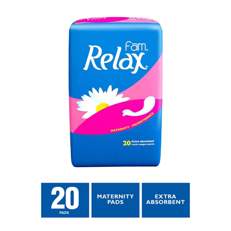 Fam Relax Maternity Sanitary Pads White 20 Pads