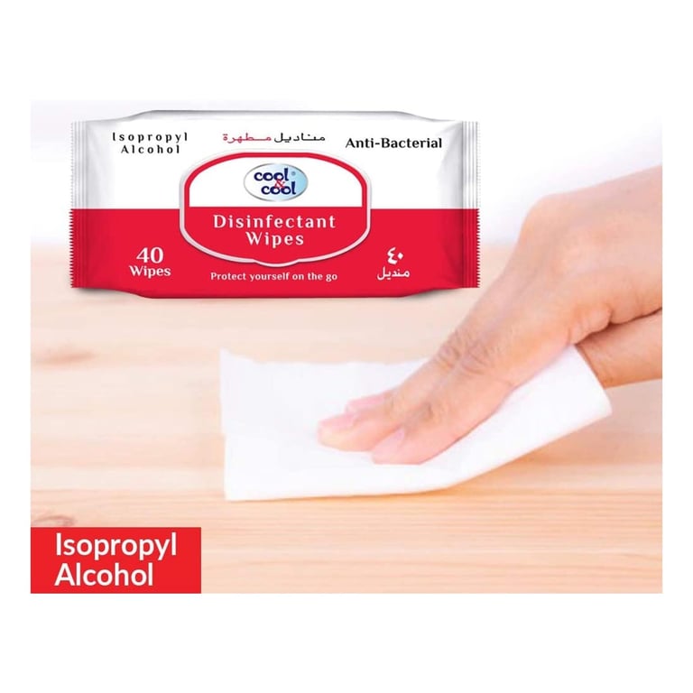 Cool &amp; Cool Anti Bacterial Sanitizing 40 Wipes