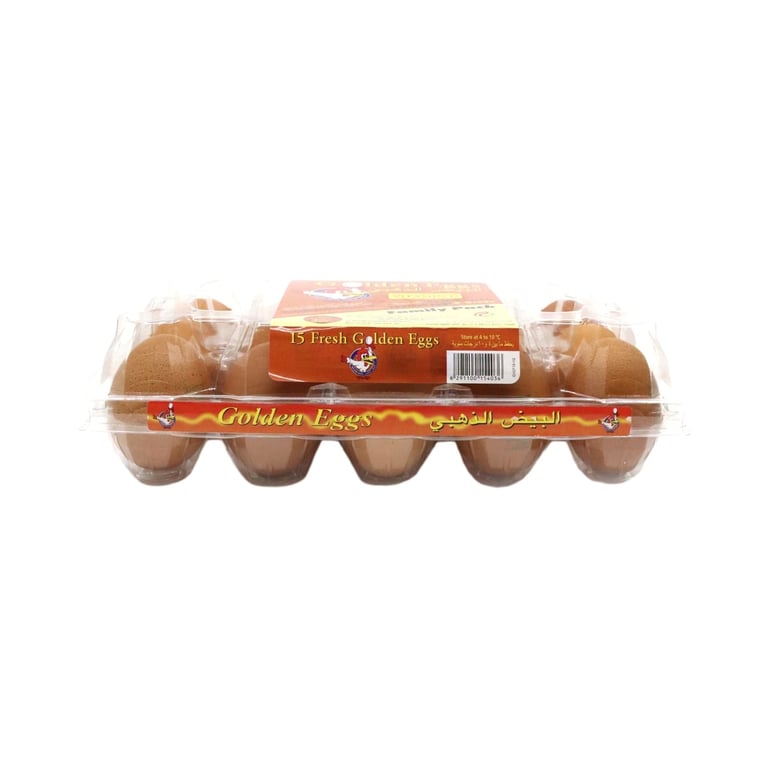 Al Jazira Golden Eggs Brown 15 PCS