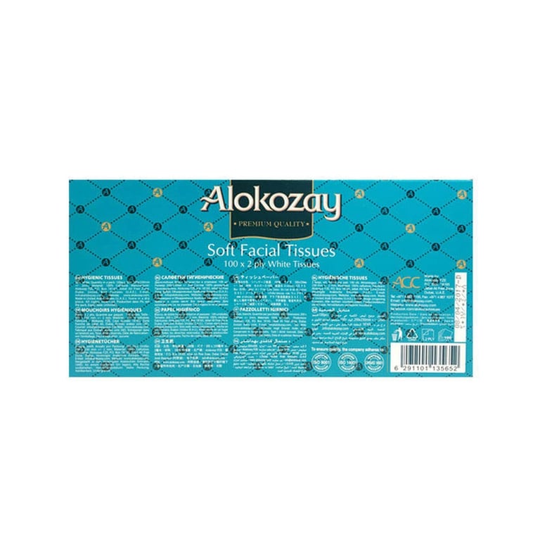 Alokozay Soft Facial Tissue 100 Sheets Pack of 6