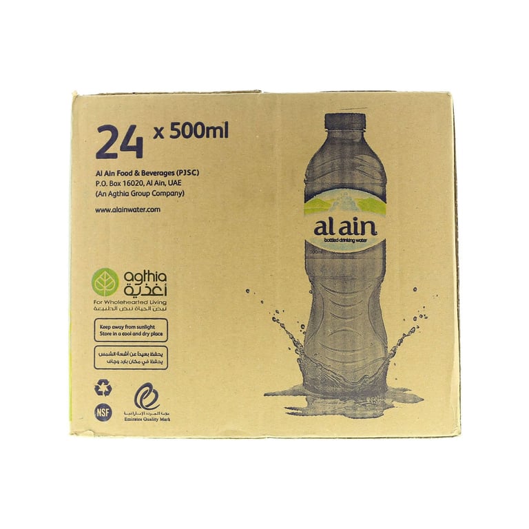 Al Ain Low Sodium Bottled Drinking Water 500ml Pack of 24