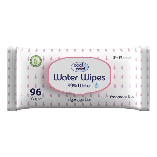 Cool &amp; Cool Water Wipes White 96 Wipes