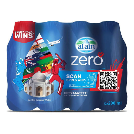 Al Ain Zero Sodium Drinking Water 200ml Pack of 12