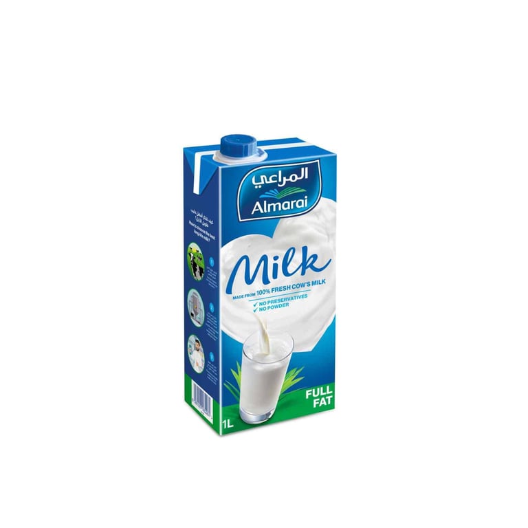 Almarai UHT Milk Full Fat Vit Milk 1L